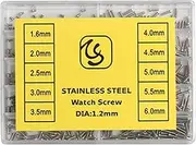 Tiny Screws Set | 500Pieces Replacement Screw Metal Watch Screw | Repair Electronic Waterproof Assortment Kit for Watches Computers & Eyeglasses