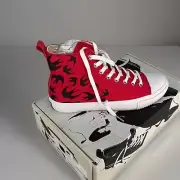 MCQ by Alexander McQueen Swallow Swarm Vulcanized Hi Top Sneaker Shoes 11 RARE