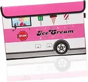 Portable Bus Style Storage Box Multi Functional Organizing Container with Lid for Clothes Snacks Stackable Storage Bin for Home Car Use