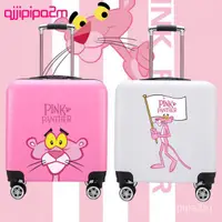 在飛比找蝦皮購物優惠-動漫卡通慵粉紅頑皮豹周邊二次元學生萬向拉桿輪旅行箱男女行李箱