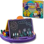 Little Brian Paint Sticks for Kids - Classic Art Station, Includes Chalk & Paint Pens, Comes with Artist Board, Travel Crafts, Mess-Free, Easy Clean Up, Fast Drying, Multi-Surface, Twist & Paint