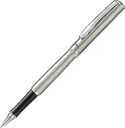 Pentel Sterling Excel Rollerball Pen - Single - Silver Barrel - Black ink