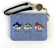[マリモクラフト] Marimo Craft Crayon Shin-chan Chibi Embroidered Open Pass Case