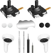 Joystick Replacement Kit for Oculus Quest 2 Controller, OLCLSS Accessories for Oculus Quest 2 Controller and Meta Quest 2 Controller(Black-11-in-1)