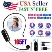 Sistema micrófono inalámbrico alcance auriculares y pantalla digital