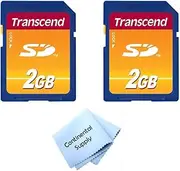 2 Pack Transcend 2GB SD Flash Memory Card TS2GS with Continental Cloth