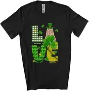 [Generic] Love; Awesome St. Patrick's Day Leprechaun Bearded Collie Owner; Plaid Shamrock Family Unisex T-Shirt