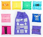 Educational Insights Dressing Skills Bean Bags - Shoe Tying Practice for Kids, Life Skills for Kids, Kids Ages 4+