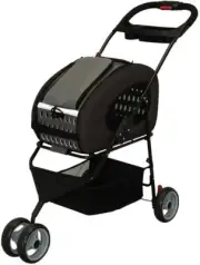 IRIS OHYAMA Adjustable 4Way Pet Stroller Pet Carrier FPC-920 Brown New