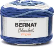 Bernat Blanket Stripes Yarn, 10.5 oz, Gauge 6 Super Bulky Chunky, Cape Cod
