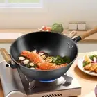 NonStick Frying Pan Uncoated Steak Cooking Pot Gas Induction Cooker