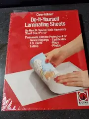 Laminating Sheets C-Line 65001 Cleer Adheer 9 x 12", Box of 50 Sheets NEW