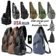 Men Backpack Tactical Sling Bag Chest Shoulder Fanny Pack Cross Body Pouch Sport