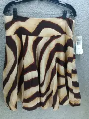 Lauren Ralph Lauren Women's Zebra Silk Skirt sz 10 NWT, Unique Animal Print