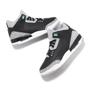 Nike Air Jordan 3 Retro GS Green Glow 大童 女鞋 3代 黑 綠 爆裂紋 DM0967-031