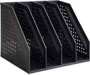 4-Section Desktop File Organizer for Documents and Storage