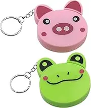 TOBBOMEY Retractable Mini Measuring Tape for Children Fun Animal Patterns for Learning Sewing Keychain Included