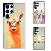 For Samsung S7 S8 S9 S10 S20 Plus Lite watercolor tie dyed llamas Anti skid Case