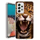 For Samsung Galaxy A23 5g A52 A53 TPU Case Cover+Glass(Cheetah Roar)