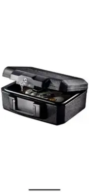 Sentry Fire Proof Lock Box Safe Chest Valuables Protection Portable With Key