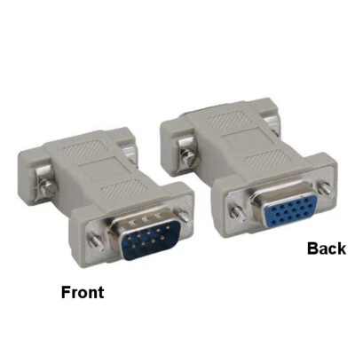 [10X] DB9 Male to HD15 Female Adapter Molded Shielded MultiSync Monitor/VGA Card