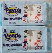 PEEPS Made in USA (2-PACK) White Marshmallow Snowmen (6 count) Best By 05/2025