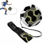 Football Training Belt, Single Player Football Practice Auxiliary Tool, Handheld Adjustable Football Kicking Training Equipment, Hands-Free Football Belt Suitable for Balls 3, 4,and 5