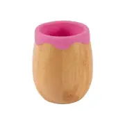 1x Tiny Dining Pink 130ml Bamboo Baby Toddler Sippy Cup BPA Free Drinking