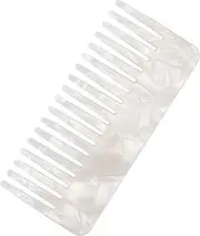 Luxshiny Acetate Wide Tooth Comb 1pc Hair Comb for Women Hair Detangling Cellulose Acetate Comb Plate Vinegar White Travel Beard Pick Hair