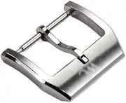 FULNES 18mm Watch Buckle 316L Stainless Steel Pin Tang Buckle Brushed Watch Clasp for IWC Watch Band Strap Tang Buckle (Size : 18mm)