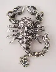 Scorpio "October 23 - November 21" Silver Pendant