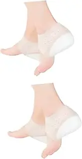 Healeved 2pcs Invisible Height Increase Silicone Heel Pads Comfortable Half Insoles for Sneakers Boots Lift Inserts Lightweight Design for Everyday Use