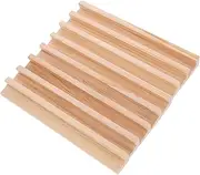 PERSELOSO 8Pcs Wooden Domino Holders Multi Function Domino Trays for Organized Gameplay Domino Game Accessories for Adults Wooden Base for Easy Handling and Display