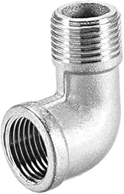 XYWHPGV Stainless Steel 201 Cast Pipe Fittings 90 Degree Elbow 1/2 BSPT Female X 1/2 BSPT Male Thread(91769 f4e80 83b7b ac3a7 8004c 34963