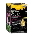 Garnier Olia 1.0 Deep Black Permanent Vegan Hair Colour Dye No Ammonia 60% Oils