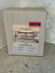 KOOLABURRA By UGG Queen 4PC Sheet Set Silver Tan Oasis Cooling Technology NEW