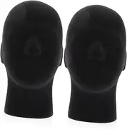 Outanaya 2Pcs Male Foam Mannequin Heads for Wig Display Lifelike Model Stand for Hats Wigs and Glasses for Salon and Store Showcase Durable and Smooth Surface Design