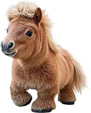 Robot Horse Toy, My Realistic Robot P Ony, Cute Plush Electric Interactive Simulation Smart Horse, Electronic Horse Plush Companion, Plush Interactive Walk Along Toy for Kids