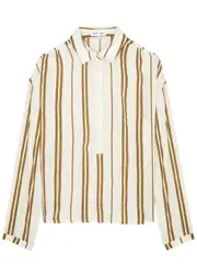 Bella Dahl Striped Linen-blend Blouse - Cream - S (UK8-10 / S) S (UK8-10 / S)
