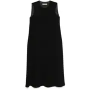 [Mark Kenly Domino Tan] Mark Kenly Domino Tan Crepe Maxi Dress 36 FR BLACK