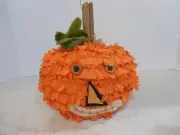 Primitive Rag Pumpkin Target 2002 Homespun Halloween decor scruffy w/ tag