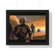 Galactic Visions - "The Dawn Brings Battle" - Framed Print - 20"x16"