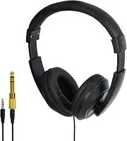 Axus AXH10 Classroom Stereo Adjustable Headphones with Padded Band, 1/4 Jack Adaptor, 1.5m Cable