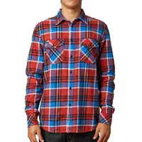 在飛比找momo購物網優惠-【摩達客】美國進口知名時尚休閒品牌Fox 紅藍方格紋長袖襯衫