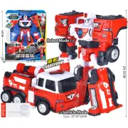 TOBOT V Galaxy Rescue Fire Trunk Transforming Robot Convert Car Figure Toy