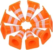 CIYODO 40pcs Roadblock Simulation Props Cones for Cars Construction Cones for Football Training Track Car Decorations Flashing Wheels Road Mini Traffic Light Plastic