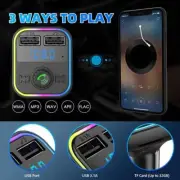 Car Wireless Bluetooth FM Transmitter MP3 Player USB Car Charger Adapter AU
