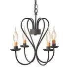 Small Georgetown Chandelier in Textured Black