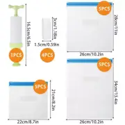 20pcs Reusable Food Grade Storage Bags With Hand Pump Sous Vide Bag For Cooking