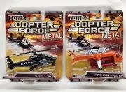 Tonka Copter Force S.W.A.T. and Fire Control Metal Diecast Body Helicopters NIB
